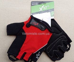 Перчатки X17 XGL-524RD красно-черные