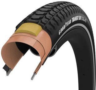 Покрышка 700x45 (45-622) GoodYear Transit SUV S3:Protection, Wire, Black + reflective strips, 60tpi