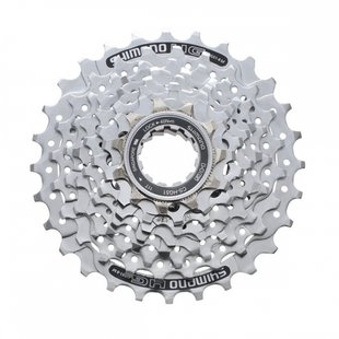 Касета Shimano CS-HG51, 11-28, 8-зв. срібла, 11-13-15-17-19-21-24-28T (ALIVIO)