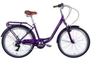 Велосипед ST 26" Dorozhnik LUX AM Vbr трещотка рама-17" сливовый с багажником задн St с крылом St 2024