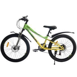 Велосипед SPARK NERO 24", стальная рама &ndash; 12" салатовий с желтым