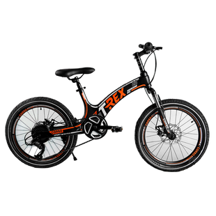 Велосипед 20" CORSO T-REX магнієва рама, обладнання MicroShift, 7 швидкостей, чорно-червоний (70432)