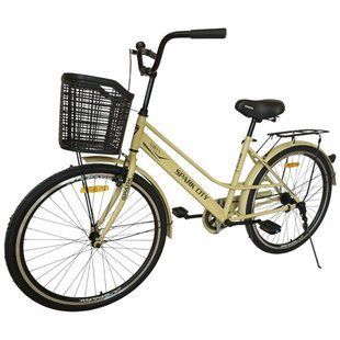 Велосипед SPARK CITY MIRA 26", стальная рама - 17" светло-бежевый