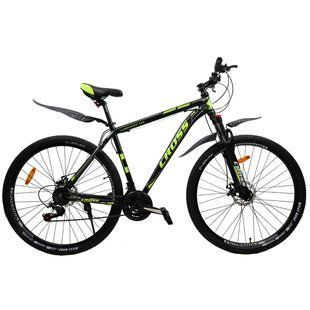 Велосипед 29" Cross Hunter, рама 22" черно-зеленый