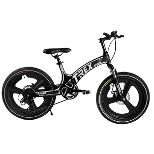 Велосипед 20 '' CORSO T-REX, магнієва рама та диски, обладнання MicroShift, 7 швидкостей, чорний (TR-66205)
