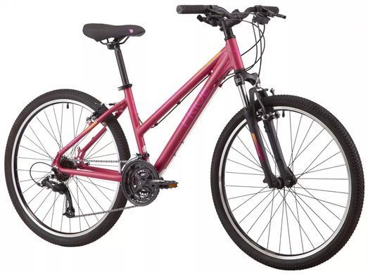 Велосипед 26" Pride STELLA 6.1 рама - L 2023 бордовый (задний и передний переключатели и манетка - MICROSHIFT)