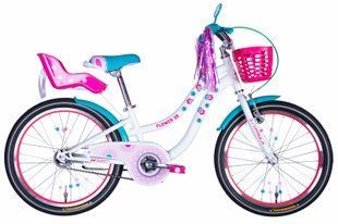 Велосипед ST 20" Formula FLOWER PREMIUM BH рама-10" белый с розовым и бирюзовым 2025