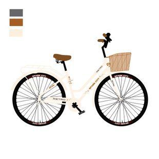Велосипед SPARK CITY RETRO 26", сталева рама 17", бежевий