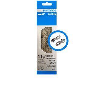 Цепь Shimano CN-HG601 SIL-TEC 116 звеньев с замком (QUICK-LINK), 11 скоростей