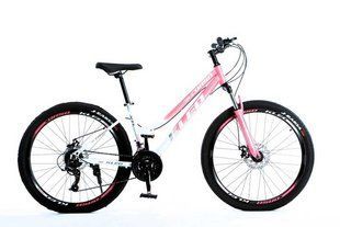 Велосипед Corso &laquo;KLEO&raquo; 26" KL-26885 рама сталева, дискові гальма , 21 швидкість Shimano, біло-рожевий