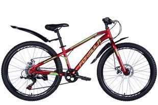 Велосипед підлітковий 24" Formula FOREST DD FR, рама-12,5" сталь, з крилами и підніжкою, червоний