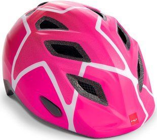 Шлем детский MET Elfo Genio с мигалкой Pink Stars glossy