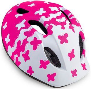 Шлем детский MET Buddy / Super Buddy White Pink Butterflies matt